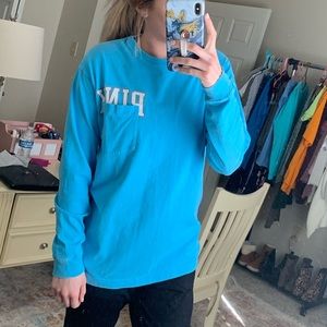 Long Sleeve Blue Tee